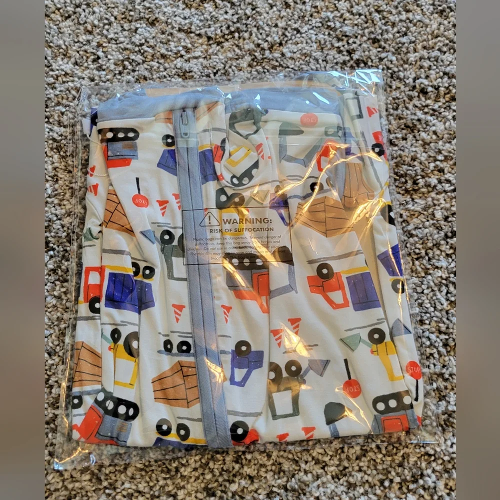 NIB - Little Sleepies Construction Shorty Zippy, 12-18M - Picture 3 of 3